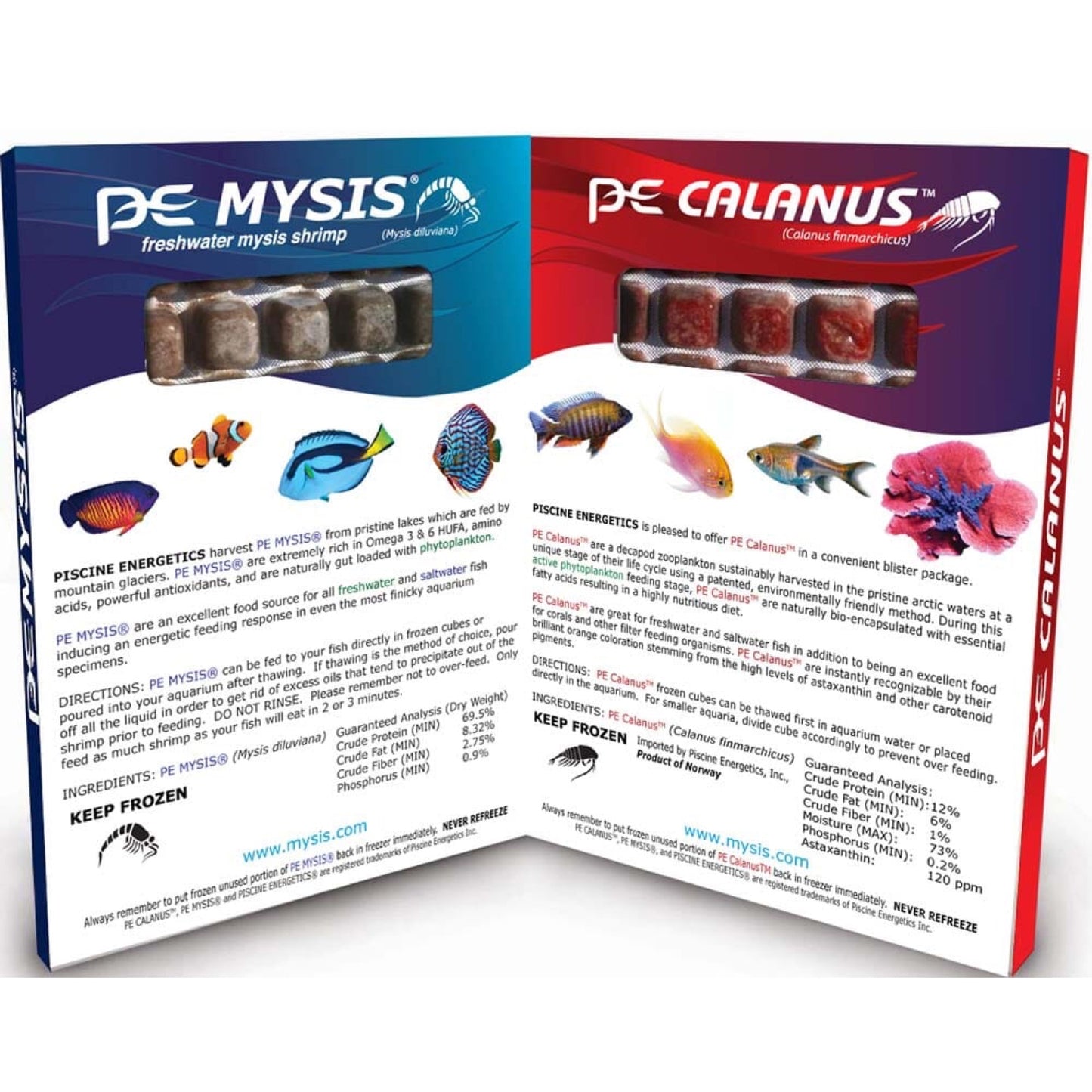 PE Frozen Mysis - Calanus Combo Pack – The Fish Warehouse