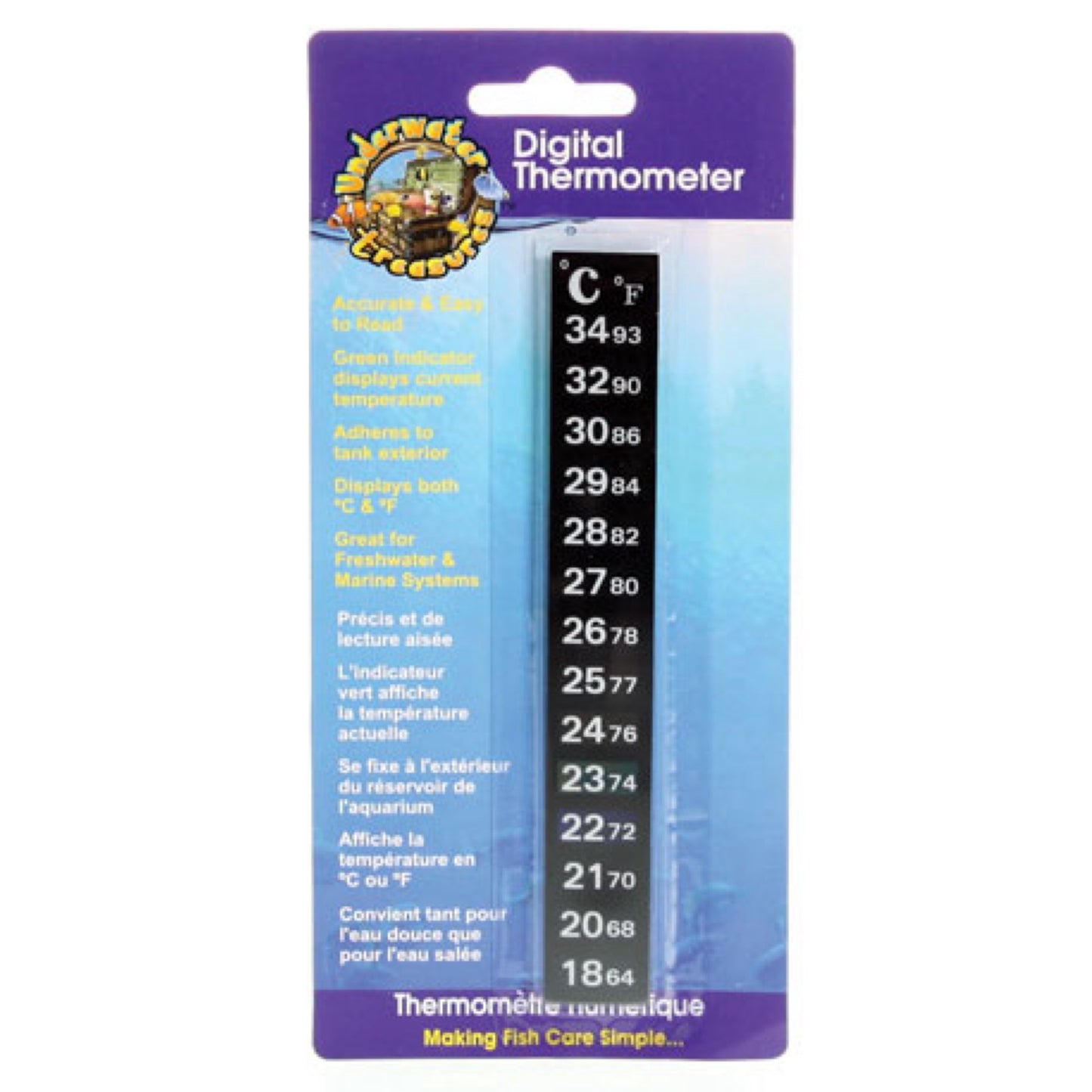 Underwater Treasures Stick-On Digital Thermometer