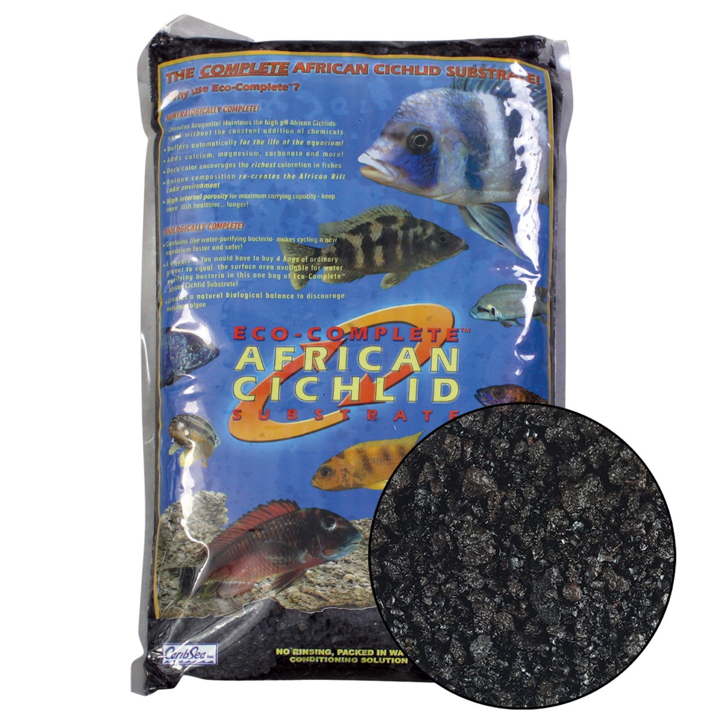 CaribSea Eco-Complete African Cichlid - Zack Black